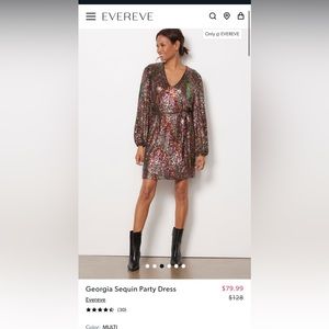 Evereve Georgia Sequin Party Dress Size Small (NWT)